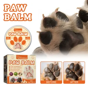 Detailed view of YEGBONG pet paw balm showing effective moisturizing results for dogs