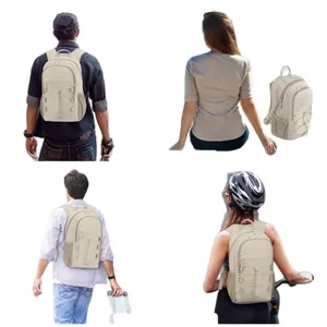 Lightweight beige hiking backpack for outdoor sports and travel activities for men and women