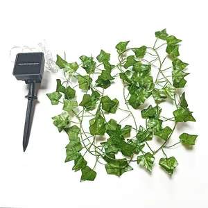 Solarbetriebene LED Künstliche Efeublatt Lichterkette für Outdoor Gartendekoration