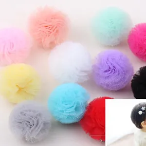 Handmade Mini Tulle Balls Mesh Pom Poms DIY Hair Accessories For Baby Girls Kids Headbands Hair Clips Decorative Materials