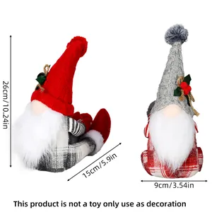 Set di fermatende a forma di gnomo di Natale con etichette di taglia e bambole di peluche