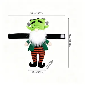 Dimensioni fermatenda in peluche Frankenstein Halloween: 35 cm larghezza, 32 cm altezza
