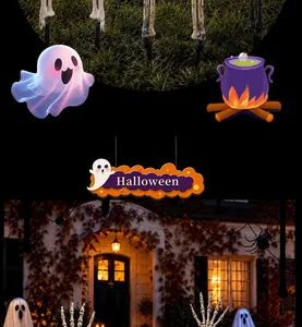 Halloween Skeletthand Gartenstecker und gruselige Geist-Deko für die Außendekoration