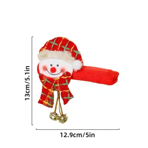 Copertura maniglia porta pupazzo di neve Natale con campanelli antistatico 13cm