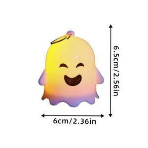 Detailed view of cute Halloween ghost night light with dimensions 6.5cm height and 6cm width