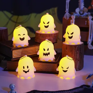 Halloween Ghost Night Light Cute LED Hanging Lamp For Halloween Party Decoration Glowing Ghost Props Trick or Treat Gift For Kids And Adults