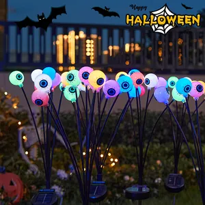 Luces solares de Halloween con diseño de ojos para decoración festiva de jardín exterior