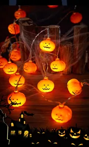 Luci stringa LED a forma di zucca di Halloween per decorazioni di feste festive