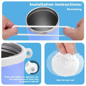 Guida all'installazione del tappo per cannuccia da 10 mm e del ciondolo a pompon.