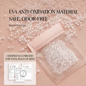Bolsa de almacenamiento de joyas rosa de EVA antioxidante para pendientes y collares