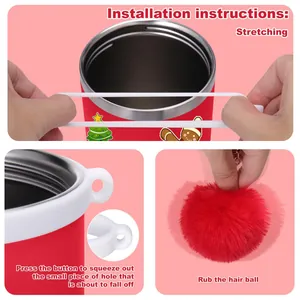 Guida all'installazione dettagliata per manico in silicone per tazza e portachiavi con pompon