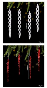 Comparaison détaillée de taille et de poids des ornements de stalactites de Noël