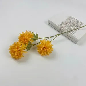 Crisantemi di calendula gialla artificiali per matrimoni e decorazioni domestiche