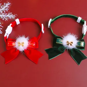 Kerst Verstelbare Huisdier Vlinderdas Halsband Voor Honden Katten Zacht Fluweel Sneeuwvlok Patroon Neksnoer Feestelijke Decoratie Cadeau