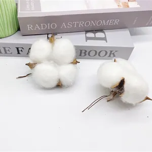 Natural dried white cotton heads for Christmas DIY wreath and home decor
