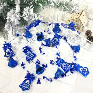 Ghirlanda di campane di Natale blu per decorazioni per alberi e vetrine festive