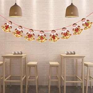 Guirlande de Noël festive en papier avec Père Noël pour décoration intérieure