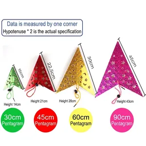 Décorations de Noël en forme d'étoile creuse découpée au laser de 30cm à 90cm