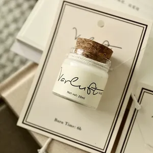 Soy Wax Scented Candle Travel Size Mini Glass Jar Aromatherapy Candle With Cork Lid For Relaxation Home Fragrance Gift