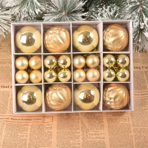 Plastic Christmas Balls Ornament For Tree Decoration Painted Glitter Matte Glossy Hanging Baubles Festive Holiday Party Decor Home