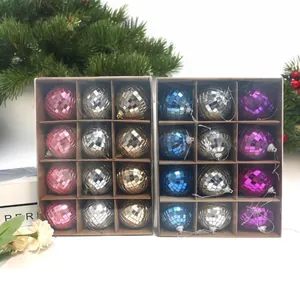 Christmas Mirror Disco Ball Ornaments Reflective Glass Foam Ball Hanging Decor For Wedding Party Stage Festival Tree Accessory