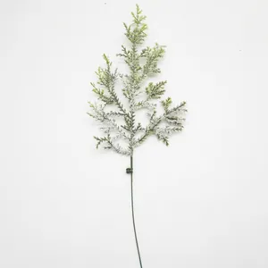 Lifelike artificial PE pine needle branch with white snow effect for Christmas decor