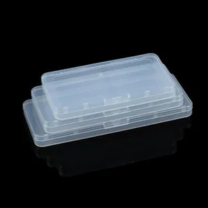 Lot de trois boîtes de rangement en plastique transparent pour petits objets et bijoux