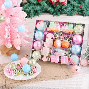 Macaron Weihnachtsbaumschmuck Set mit bunten Süßigkeiten und Zugformen für Dekoration