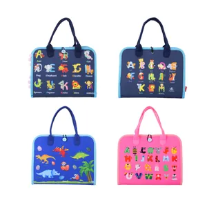 Educational children's felt busy board for early learning and sensory skills development