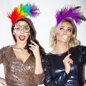 Serre-têtes en plumes colorées pour fêtes de carnaval et spectacles festifs