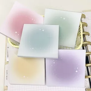 Note Adesive a Stella Gradiente Blush Stile INS Estetico Quadrato Blocco Note Messaggi Cartoleria Carta Materiale Studenti