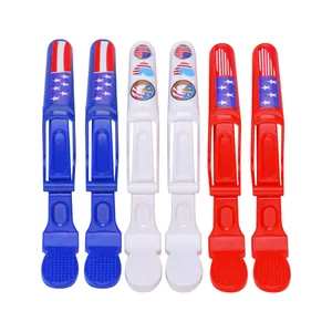 Pinzas para el cabello de cocodrilo del Día de la Independencia con bandera americana