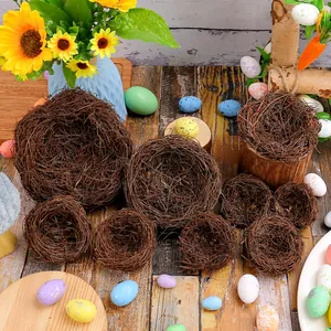 Ostern Vogelnest Dekoration Natürliches Rattan Geflochtenes Zweignest Für Garten DIY Handgefertigte Totholz Vogelhaus Ornament Dekor