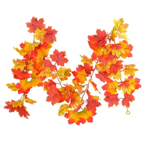 Künstliche Herbst-Ahornblatt Girlande für Thanksgiving und Herbstparty Dekoration