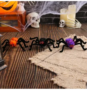 Halloween-Spinne-Haarspangen in Orange, Schwarz und Lila für festliche Party-Frisuren