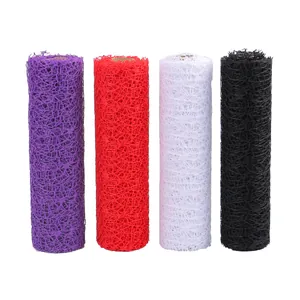 Set mit vier Jacquard-Netzrollen zum Verpacken und Dekorieren von Blumensträußen