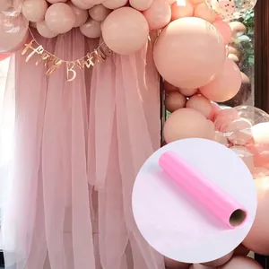 Romantische Polyester Tulerol Stof Gaasnet Voor Bruiloft Feest Achtergrond Decoratie Bloemen Geschenk Verpakkingsmateriaal