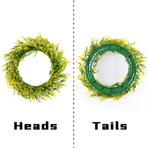 Artificial Spring Eucalyptus Wreath For Front Door Decoration Plastic Green Leaves Wreath Wall Hanging Home Decor For Festival Party