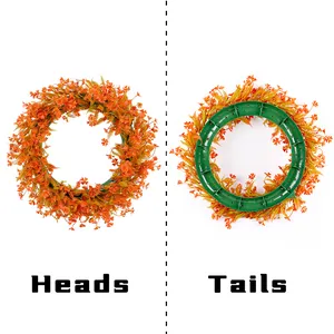 Artificial Spring Plant Wreath Simulated Floral Greenery Garland For Front Door Wall Outdoor Decoration Photo Prop