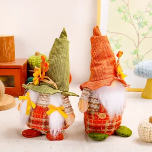 Handmade Thanksgiving sunflower gnomes Rudolph faceless dolls for autumn home table decor