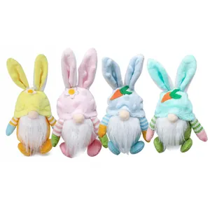 Set di 4 adorabili bambole di peluche a forma di gnomo pasquale per decorazioni