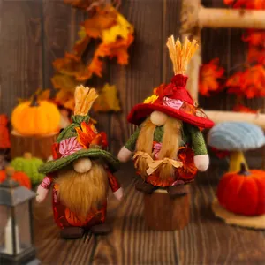 Erntedankfest Zwerg Puppe Ornamente Gesichtsloser Alter Mann Plüsch Tischplatte Herbst Blatt Sonnenblume Design Für Heim Party Deko