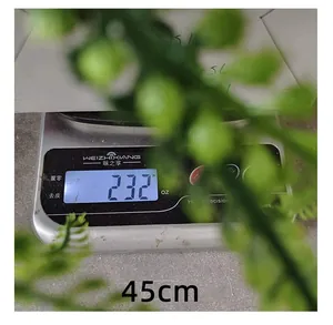 Ghirlanda di fogliame verde realistica per decorazione murale, misura 45 cm di lunghezza