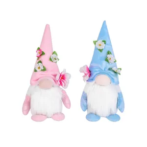 Paire de gnomes à fleurs faits à la main pour décoration et cadeaux fête des mères