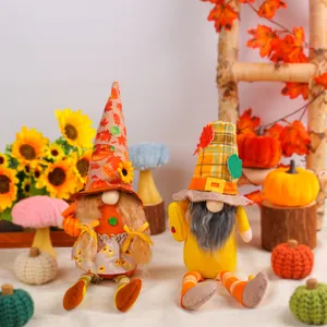 Thanksgiving gesichtslose Gnom Plüschpuppen mit langen Beinen für Erntefest Dekoration