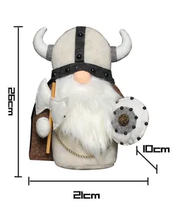 Especificaciones detalladas de tamaño para el gnomo vikingo de peluche tipo guerrero