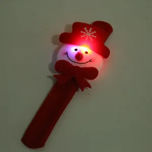 Glowing snowman slap bracelet for kids Christmas party decorations with LED lights