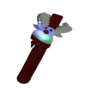 LED glowing Christmas reindeer slap bracelet for children's holiday party decoration