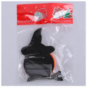 Halloween Hexenhut Haarklammer Zubehör in OPP-Beutel mit roter Kopfkartenverpackung