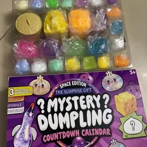 Calendrier de l'avent mystère 24 jours avec jouets squishy colorés pour les enfants